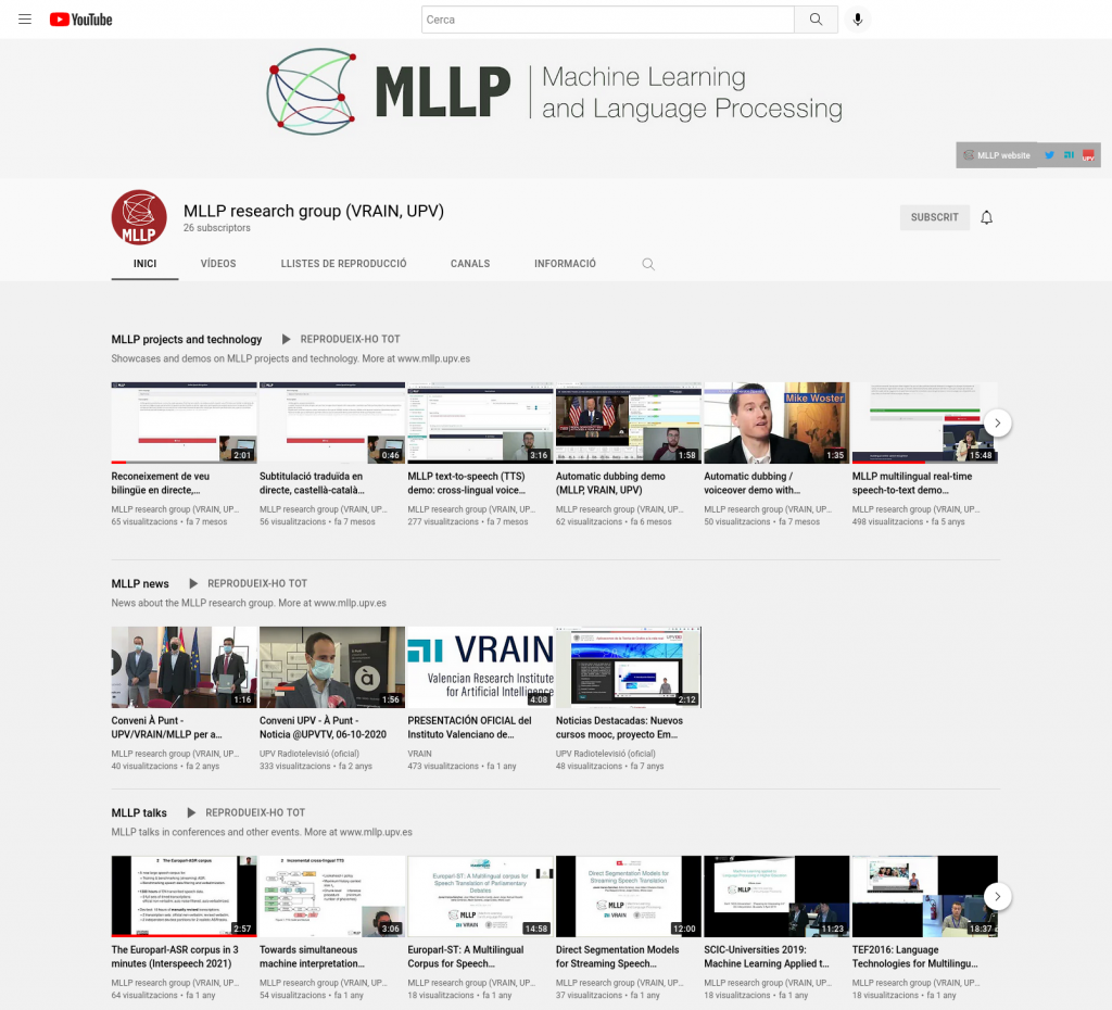 MLLP YouTube channel